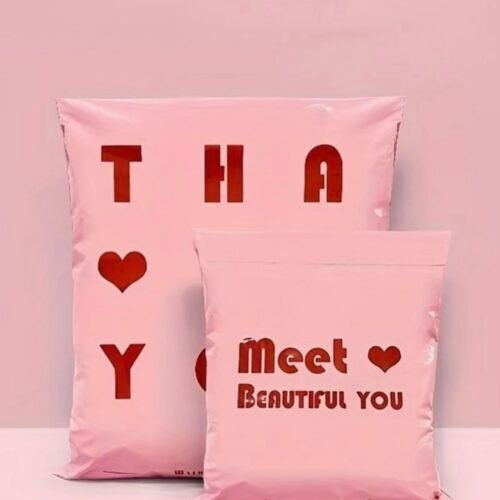 Pink double sided poly mailers