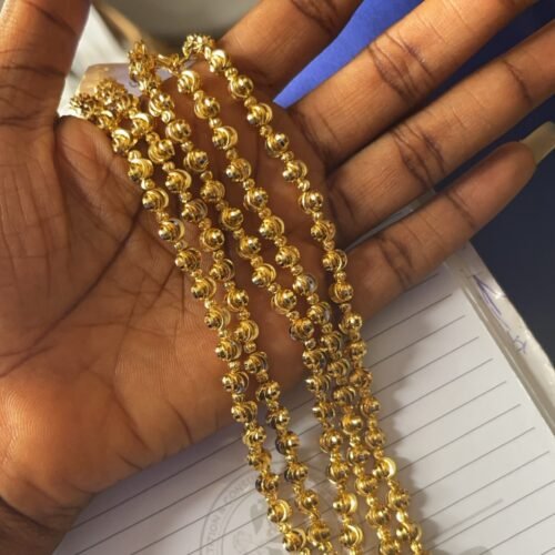 Gold Bracelet( twisted balls)