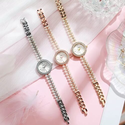 Beaded wristwatch