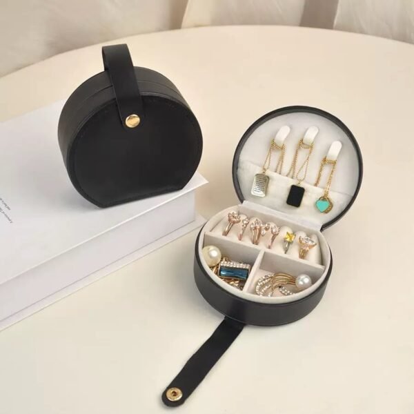 Mini leather jewelry box